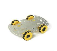 Aluminium Alloy For Mecanum Wheel Robot Frame, 4WD Car Chassis Kit For Arduino, DIY Robotics Platform Base With Accessories (B)