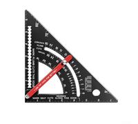Aluminium Alloy For Square, Adjustable Rafter Square Tool with Metric and For Imperial Scale, 7 Inch Carpenter Triangle Ruler for Roof Framing and Woodworking(7inch British)