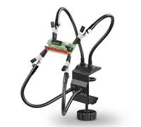 Aluminium Alloy Four Claw Soldering Station for Bench Rework | Black Finish, Anti Slip Edge Clamp, Stable Third Hand Support for Boards and Wires