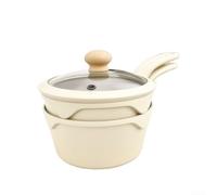 Aluminium Alloy Frying Pan Milk Pot Set 3-Piece Lid(White)