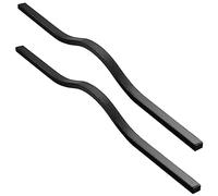 Aluminium Alloy Furniture Pulls Cabinet Handle Kitchen Handles Cupboard Handles Finger Edge Pull Drawer Handles Door Levers Brushed Black Pulls 2 Pcs (Hole Distance 160mm)