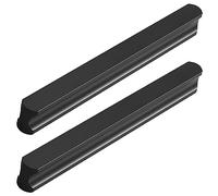 Aluminium Alloy Furniture Pulls Cabinet Handle Knobs Kitchen Handles Drawer Handles Finger Edge Pull Door Levers Black Pulls 2 Pcs (Hole Distance 192mm)