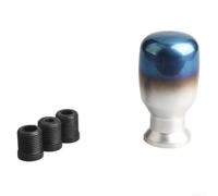 Aluminium Alloy Gear Shift Knob 80mm Blue Ergonomic Burnt Blue Design | Includes 8mm 10mm 12mm adapters for manual or semi-automatic cars Racing style metallic finish 7.5x9x5.2cm