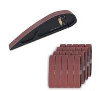 Aluminium Alloy Hand Sanding Block and Sandpaper Holder, Ergonomic Grip Manual Curve Flat Grinding Tool Compatible with 330x25mm Belts for Woodworking(B)