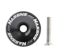 Aluminium Alloy Headset Stem Top Cap 31.8mm with 30.5mm Bolt, Ultralight Machined Top Cover Compatible with For Headset, Lasting and Compatible with(Black)