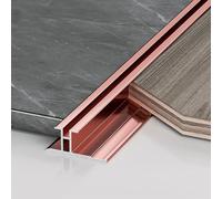 Aluminium Alloy I-Shaped Edging Strip, 3 Pieces of 0.9m I-Shaped Waistline Edging Strip for Metal Edging Strip Carbon Crystal Board Flat Seam Edging Strip(Bright Rose Gold,9.5mm*0.9m)