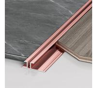 Aluminium Alloy I-Shaped Edging Strip, 3 Pieces of 0.9m I-Shaped Waistline Edging Strip for Metal Edging Strip Carbon Crystal Board Flat Seam Edging Strip(Bright Rose Gold,6.5mm*0.9m)