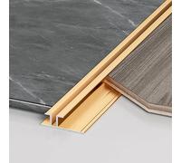 Aluminium Alloy I-Shaped Edging Strip, 3 Pieces of 0.9m I-Shaped Waistline Edging Strip for Metal Edging Strip Carbon Crystal Board Flat Seam Edging Strip(Matte Orange Gold,6.5mm*0.9m)