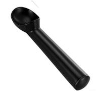 Aluminium Alloy Ice Cream Scoop, Deep Round Spoon for Watermelon Fruit Dessert, Non- Sandblasted with Ergonomic Handle, Silver(Black)