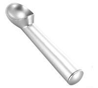 Aluminium Alloy Ice Cream Scoop Melting Spoon for Hard Desserts - Deep Round Head Watermelon Ball Maker Kitchen Tool Silver 18.5cm(Silver)