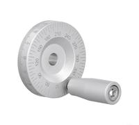 Aluminium Alloy Lathe Hand Wheel 50mm with Solid Scale - Accurate Milling Handwheel for CNC Machine Tools, Silver Finish(8mm)