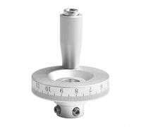 Aluminium Alloy Lathe Hand Wheel 50mm with Solid Scale - Accurate Milling Handwheel for CNC Machine Tools, Silver Finish(12mm)