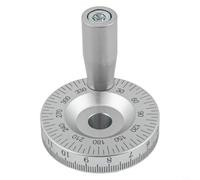 Aluminium Alloy Lathe Hand Wheel with Engraved Scale, Manual Sliding Table Control Rocking Wheel for Metalworking Machinery, Silver Finish, Multiple Bore Sizes(10mm)