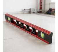 Aluminium Alloy Level Ruler, 40cm Painting Positioning Tool with Dual-View Scales for Picture Hanging, Electrical Box Alignment, and DIY Wall Measuring Tasks, Red