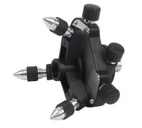 Aluminium Alloy Level Tripod Mount with Rotating Base Bracket, 1/4 Inch to 5/8 Inch Thread Converter, Fine Tuning Adjustment Stand for