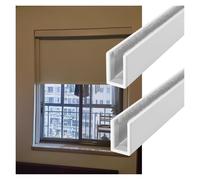 Aluminium Alloy Light Blocking Strips for Roller Blinds, Window Shades Light Blockers for Sides Middle of Blinds, 100 120 150 180 Roller Blind Edge Side Tracks(2pieces White,180cm)
