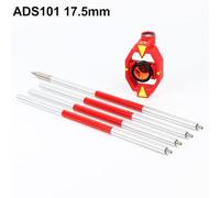 Aluminium Alloy Mini Prism Pole Set for Total Station -30mm/+17.5mm/0mm Constant, 4-Piece 30cm Rods with Stainless Steel Tip, High Accuracy 5"/3", ADS101 Model