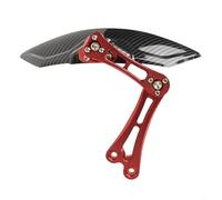 Aluminium Alloy Motorcycle Rear Mudguard with Carbon Fiber Printed Plastic, Tail Section for Various Motorbike Applications (Red)