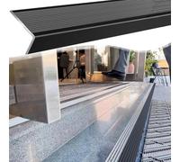 Aluminium Alloy Non-Slip Edging Strip Door Threshold Bar, L-Shaped Modern Stair Nosing for Step Protection and Wooden Flooring, 120cm Length