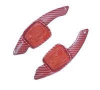 Aluminium-Alloy Paddle Shifter Cover for VW Tayron 2019-2021 - Steering Wheel Shift Paddle Extension Trim Sport Accessories Upgrade Kit,Red carbon pattern