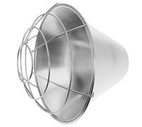 Aluminium Alloy Pendant Lamp Shade Protective Cover for Workshops | Silver Deep Design, Ventilation Opening, Downward Light Focus, Heat Dissipation, Suits Pendant Bulbs and Ceiling Suspension