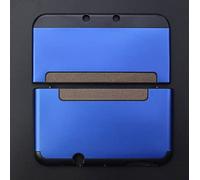 Aluminium Alloy Protective Case Front Back Faceplate Plates Top & Bottom Battery Housing Shell Case Cover for Nintendo New 3DS XL LL Console 2015 - Blue