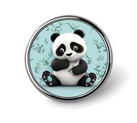 Aluminium Alloy Round Badge Brooch Pins for Men Panda Star Brooches Elegant Pin for Women Fashion Button Badges Brooch Badge for Hats Jackets Shirts