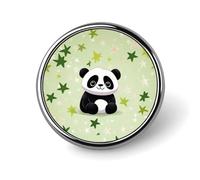 Aluminium Alloy Round Badge Brooch Pins for Men Panda Star Brooches Elegant Pin for Women Fashion Button Badges Brooch Badge for Hats Jackets Shirts