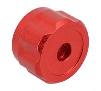 Aluminium Alloy Round Wheel Handle for Pressure Gauge, Valve Knob with 6.6 mm Square Bore, Rustproof Replacement Part for HVAC Maintenance and Repair, Blue/Red (Red)