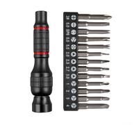 Aluminium Alloy Screwdriver Handle 1/4 Inch Driver for Torx Hex Bits Ergonomic Use Grip Design 101mm(Type e)