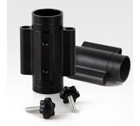 Aluminium Alloy Shade Sail Hardware Set - Windproof Pipe Fixing Support Rod for Outdoor Canopy, Awning & Garden Umbrella - 10 x 4 cm Black