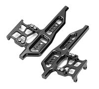 Aluminium Alloy Side Pedals Replacement Parts Metal Rock Sliders Step Plates Protective Chassis Accessories Upgrades for Axial SCX24 90081 C10 1/24 Scale Micro RC Cars Blue (Black)