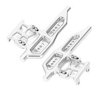 Aluminium Alloy Side Pedals Replacement Parts Metal Rock Sliders Step Plates Protective Chassis Accessories Upgrades for Axial SCX24 90081 C10 1/24 Scale Micro RC Cars Blue (Silver)