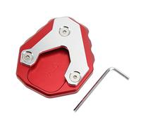 Aluminium Alloy Side Stand Extension Plate, Motorcycle Kickstand Enlarger Pad for CB500X 2019+, Durable and Convenient Accessories (Red)