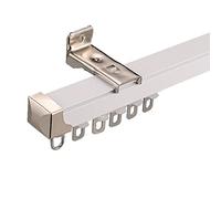 Aluminium Alloy Sliding Ceiling Track - 1m to 6m Adjustable Rail for Room Divider & RV Use - Wall Mount Single Track (400cm/13.1ft) - & Easy Install