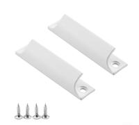 Aluminium Alloy Sliding Door Handle With Screws For Balcony For Windows Cabinets And Drawers White Finish 90x20mm Pack Of 2(White)