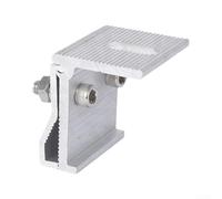 Aluminium Alloy Solar Panel Mount Bracket For Standing Search Roof Folding Clamps Pv System Hardware Silver Finish Construction Weather Resistant Design Easy Install Kit 1 To 4 Pieces Pack(1pcs)