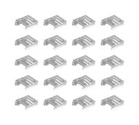 Aluminium Alloy Solar Water Guide Clip Photovoltaic Mud Drainage Buckle for PV Module Frame Maintenance 33mm Silver 20pcs(33mm)