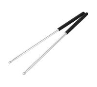 Aluminium Alloy Solid 5a Drumsticks for Acoustic Jazz Drums 1 Pair | Silver Finish, Lightweight Portable Pair, Percussion Stick Set for Rhythm Practice and Set Playing
