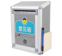 Aluminium Alloy Suggestion Box Silver Lockable Wall Mounted