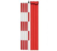 Aluminium Alloy Survey Rod, 500 cm Ranging Pole, Detachable Marking Stick for Engineering Survey, Land Mapping, Road Construction - Durable & Lightweight Design