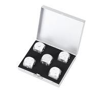 Aluminium Alloy Table Game Poker Dice Set 5pcs Premium Deluxe DND D&D Dice with Storage Box for Board Games Poker Monopoly Gold Silver Square Rectangle Options (Rectangle 5.9x5.9 Inches)