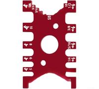 Aluminium Alloy Tenon Gauge Woodworking Caliper for Precise Joint Measurement - Digital Angle Finder Alternative DIY Tool 9.5cm(Red)