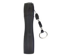 Aluminium Alloy Torch with High Luminosity Powered by One Battery Compact Design for Travelling Robust Bar Shape Ideal Emergency Lighting for Everyday Outdoor (Black, One Size)