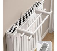 Aluminium Alloy Towel Rail Radiator Dryer for Clothes and Towels with Double Rod Heat-Resistant to 120°C Adjustable Warm Clothes Holder Compatible with Different Radiators(60cm)