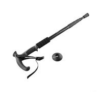 Aluminium Alloy Trekking Poles, Adjustable 53-110cm Foldable Hiking For with Shock Absorbing & Anti Slip Tips, Lightweight Portable Walking Canes for Camping and Outdoor Travel Gear(Black)