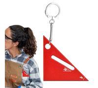 Aluminium Alloy Triangle Ruler, Triangle Ruler for Woodworking, Mini Right Angle Ruler, 90/45 Degree Protractor Made of Alloy Metal, Portable Carpenter's Angle Aluminium F