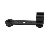 Aluminium Alloy Triple Cold Shoe Extension Bracket Microphone Stand Mount Adapter for Photography Vlogs Interviews Live Streaming (Black)