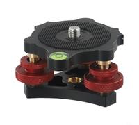 Aluminium Alloy Tripod Quick Leveling Base W/Arca-For Compatible Mount | 3/8" Screw Fine Angle Adjustment Head for SLR Cameras Complex Terrain Photography
