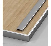 Aluminium Alloy U-Shaped Edging Strip, 3 Pieces. 9m Edging Strip for Tile Wall Panel Edging. 6063-T5 Aerospace Aluminium Edging Strip.(Gentleman Grey,36.3mm*0.9m)